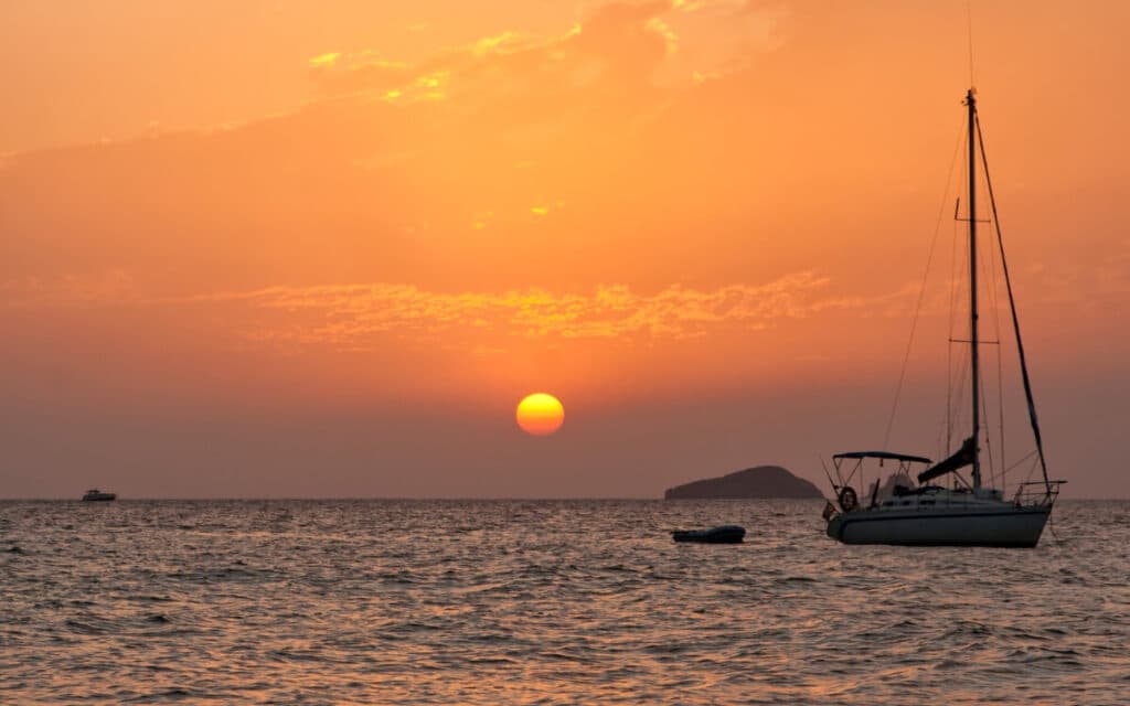 De mooiste zonsondergang van Ibiza